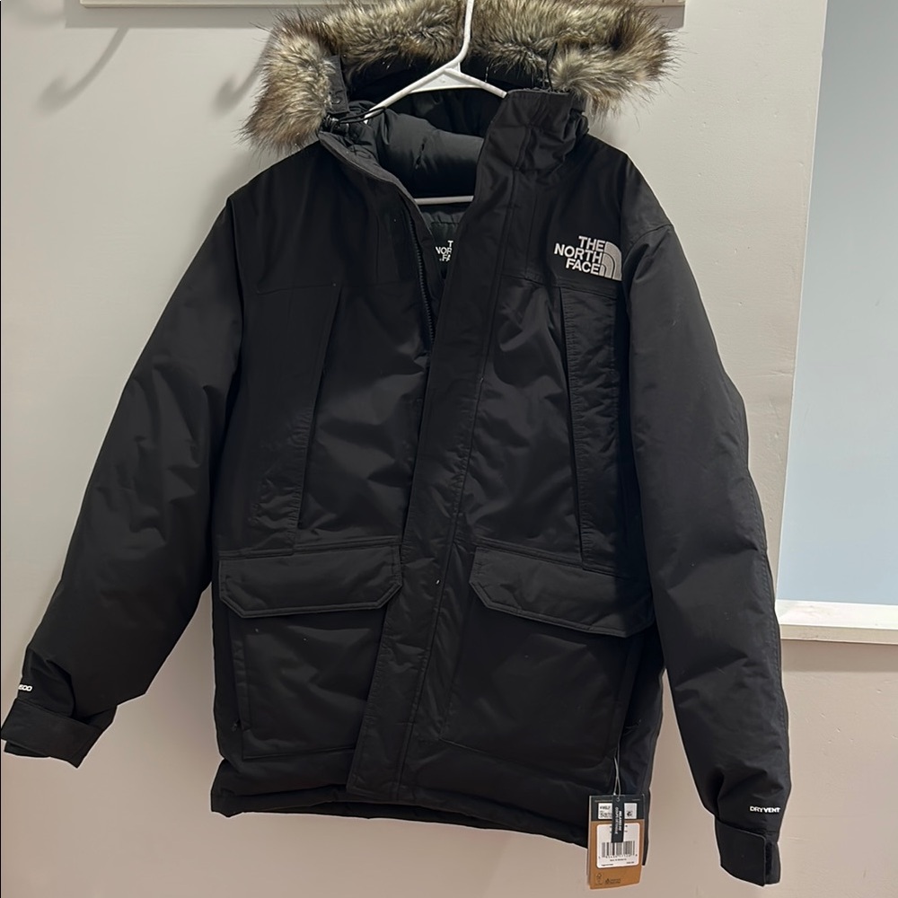 The North Face Black Parka with Fur Hood